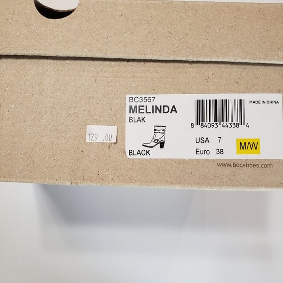 Born Concept Ladies Black Leather Boots, size 7 - Picture 4 of 5